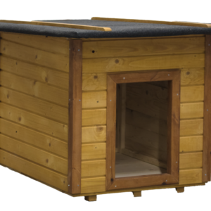 Flat roofed dog house