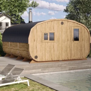 "5m" S54 Big Oval outdoor sauna for 6 persons