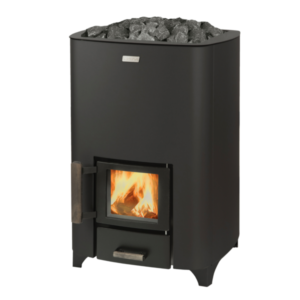 Narvi wood burning heater NC 16 black 8-16 m³