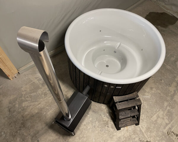 2m hot tub with ergonomic fiberglass liner, external stove - Image 4