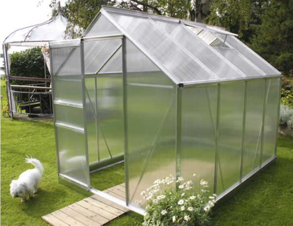 Greenhouse halls popular 5.0 m² with polycarbonate, aluminum - Image 2