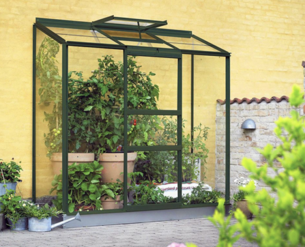 Greenhouse Halls Altan 1.3 m² with glass, green frame