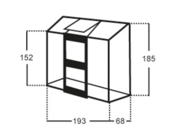 Greenhouse Halls Altan 1.3 m² with glass, green frame - Image 2