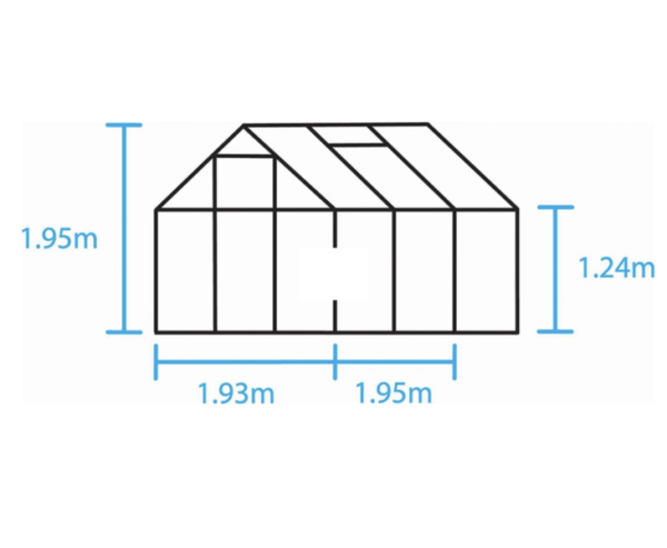 Greenhouse Halls popular 3.8 m2 with glass, green - Image 4