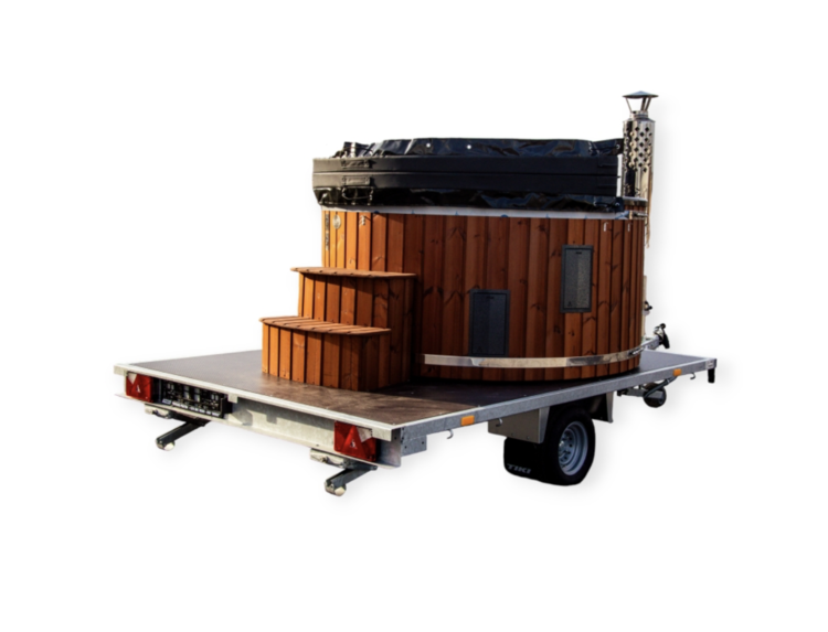 Kylpytynnyri integroidulla kamiinalla perävaunulla - Image 2