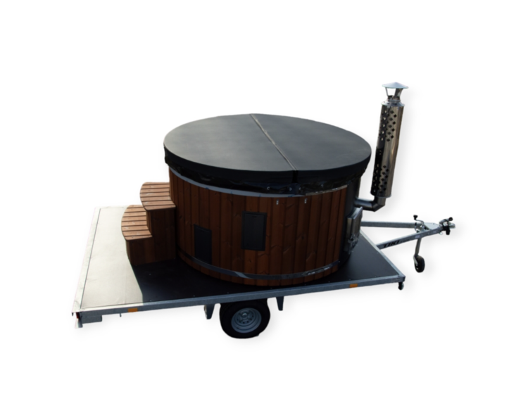 Kylpytynnyri integroidulla kamiinalla perävaunulla - Image 3