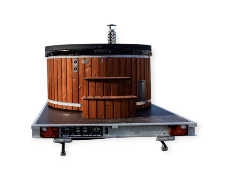 Kylpytynnyri integroidulla kamiinalla perävaunulla - Image 4