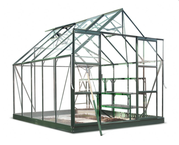 Greenhouse halls magnum 8.3 m² with safety glass, green color - Image 3