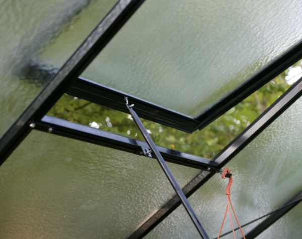 Greenhouse ACD Retro 13.6 m² with safety glass, black frame - Image 2
