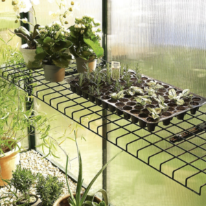 Foldable steel wire shelving 120x40 cm, green
