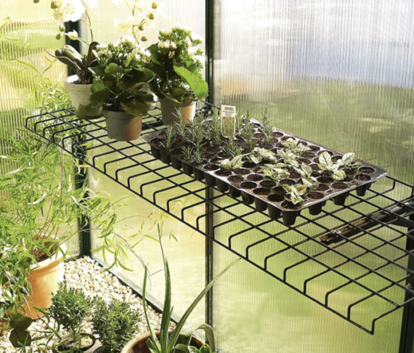 Foldable steel wire shelving 120x40 cm, green