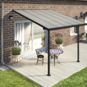 Terrace Canopy Feria 3x3m Grey/Clear