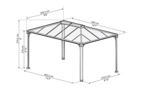 Canopy Martinique 4300 GREY 295x430 cm - Image 3