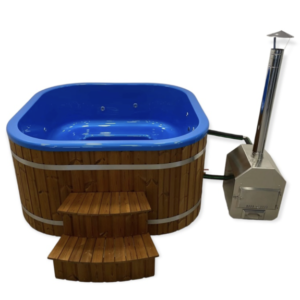 Hot tub square with acrylic insert
