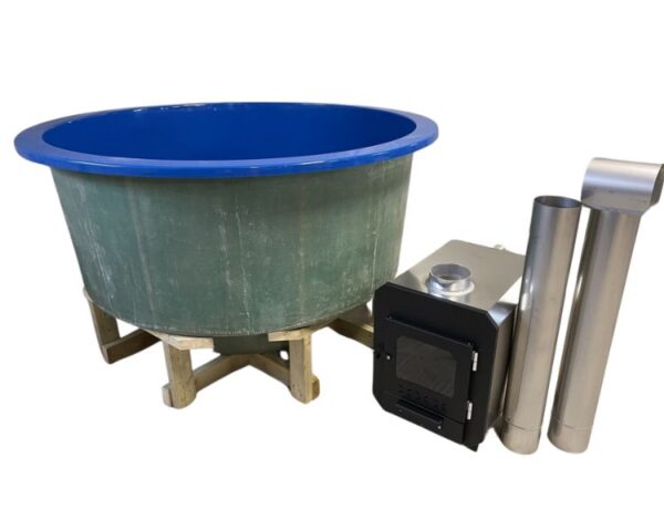1.65m oval terrace set with fiberglass liner and external stove - Image 2
