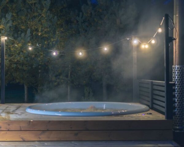 1.75m terrace set with fiberglass liner and external stove - Image 4