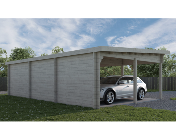 Tivoli – Kaksoiskatos tasakatolla ja varastolla (5,95 m x 7,5 m), 44 mm - Image 3