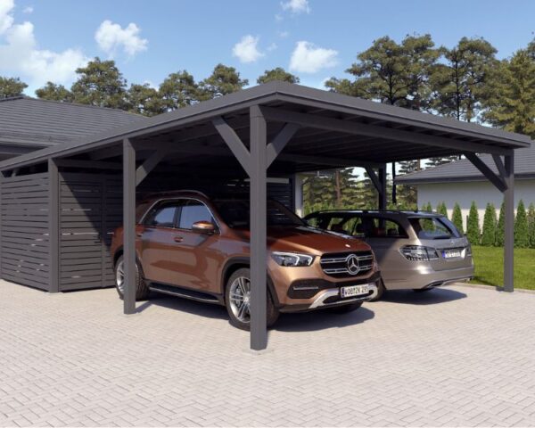 Carport "Ralf" 52m² with large storeroom - Image 3