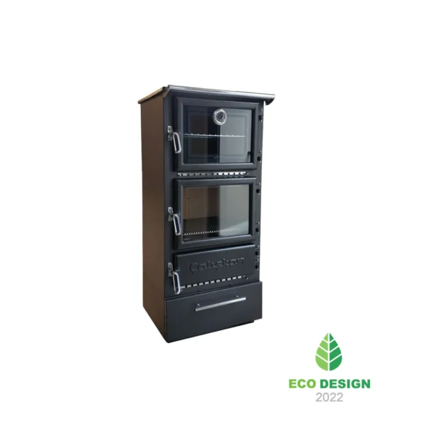 Freestanding Caliskan 306-BOX wood burning cookstove with oven, EcoDesign 2022 certified.