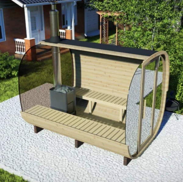 "3m" Mirrored Sauna Cube for 6 persons