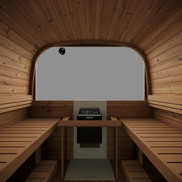 ICON 385 Deluxe 2 sauna from thermowood with back window - Image 6