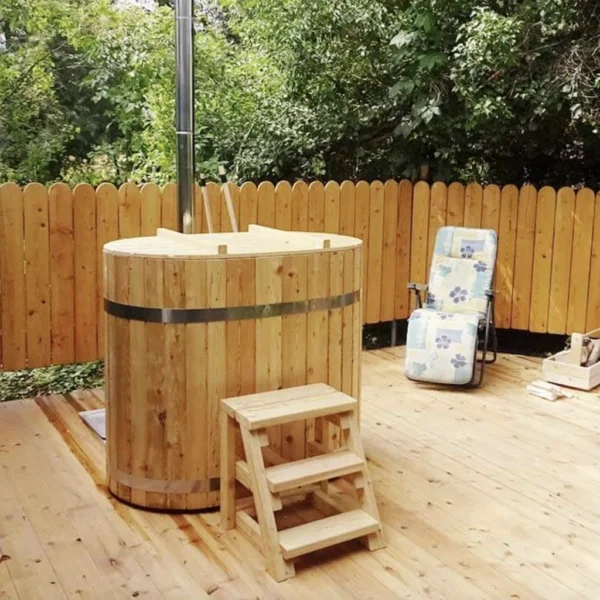 Wood Ice tub for 2 persons 1,3x0,85 m - Image 4