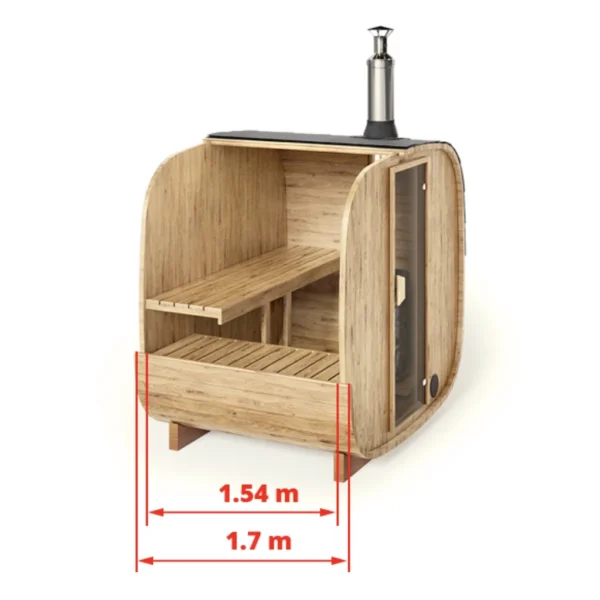 "1.7m" SQR17E kuubik tünnisaun 3-le inimesele - Image 6