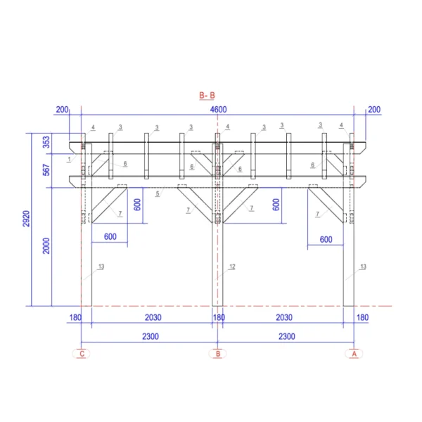 Carport Hercules (6 m x 5 m) - Image 4