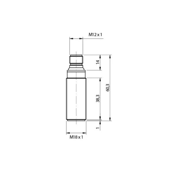 UK6A/HP-0EUL ultrasonic sensor, 10-30DC, M18, 40-300MM, PNP, NO/NC, M12 plug, IP67 - Image 2
