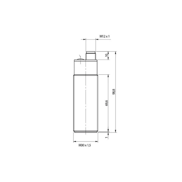 UT1B/G2-0ESY ultrasonic sensor, 10-30DC, M30, 250-3500MM, 4-20MA, M12, IP67 - Image 2