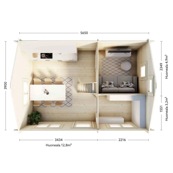 Lillevilla Paasvesi – 22 m² / 44 mm - Image 4