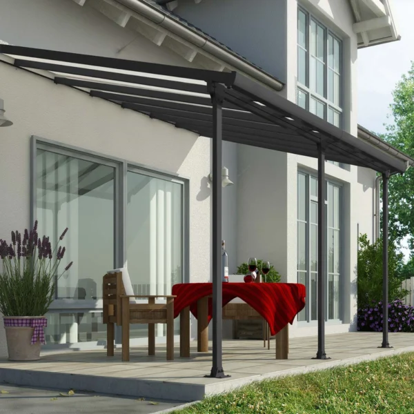 Terrace Canopy Feria 3x4,25m Grey/Clear - Image 2