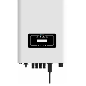 Kontio Solar 3-phase on-grid inverter, 380V, 50Hz, white, with LCD display, multiple input ports, and efficient energy conversion.