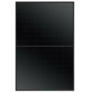 Kontio Solar 410W black monocrystalline solar panel with half-cut cell technology and durable black aluminum frame