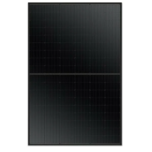 Kontio Solar 410W must monokristalliline päikesepaneel, millel on half-cut elemenditehnoloogia, kõrge efektiivsus ja vastupidav alumiiniumraam.