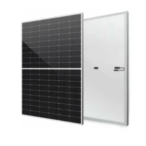 Kontio Solar 410W monocrystalline solar panel with half-cut cell technology, high efficiency, and durable aluminum frame.