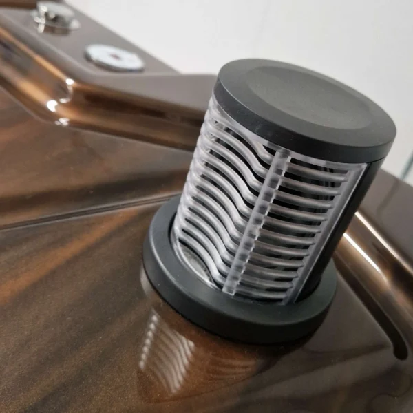 Close-up of the built-in speaker on the Lumi Solo hot tub – delivers high-quality sound during relaxation.