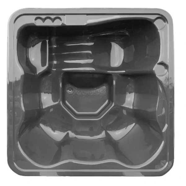 Top view of the Tucson Horizontal hot tub showing grey acrylic seating configuration